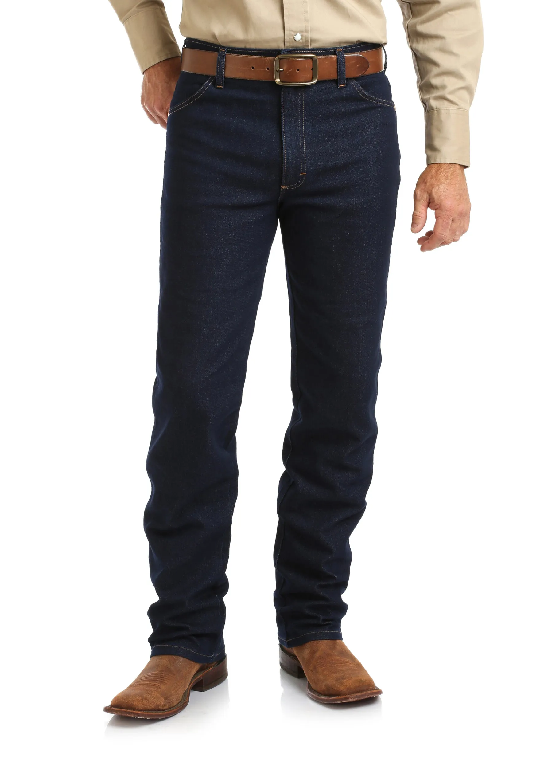 13MAFPW34 Wrangler Men's Cowboy Active Flex Jean Prewashed Indigo