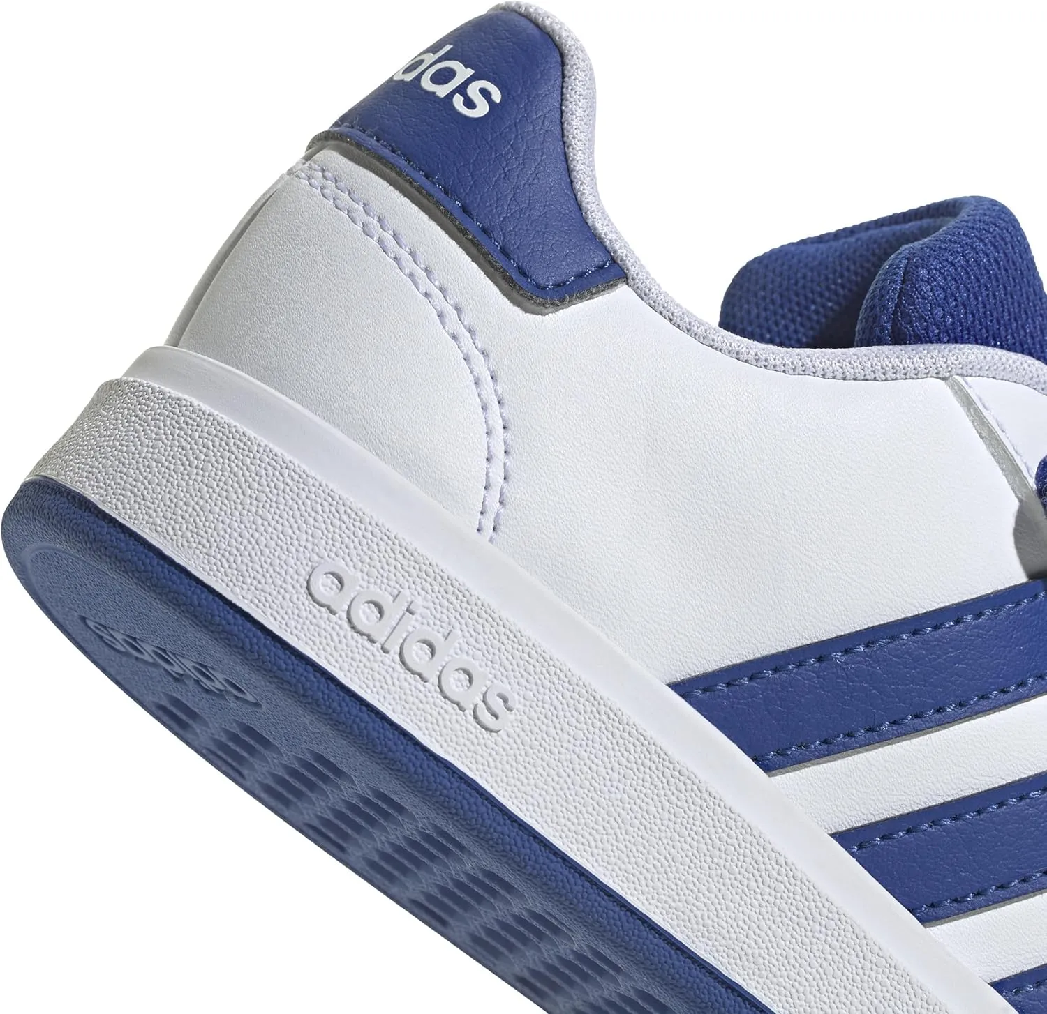 adidas Unisex-Child Grand Court 2.0 Elastic Lace & Strap Sneaker