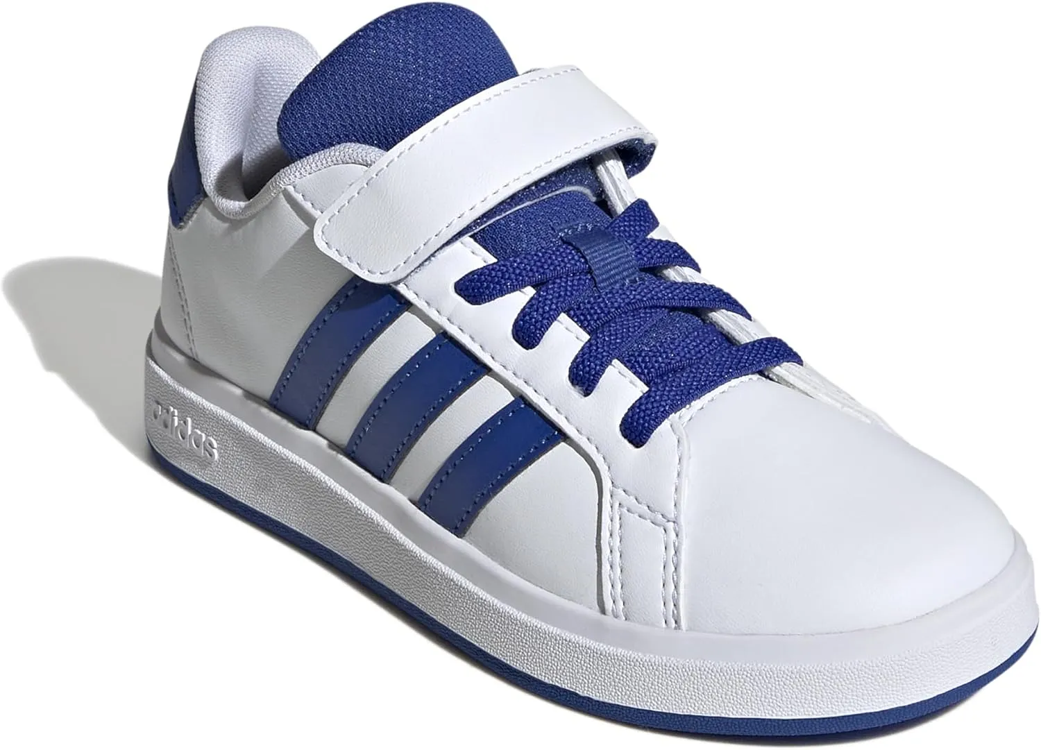 adidas Unisex-Child Grand Court 2.0 Elastic Lace & Strap Sneaker