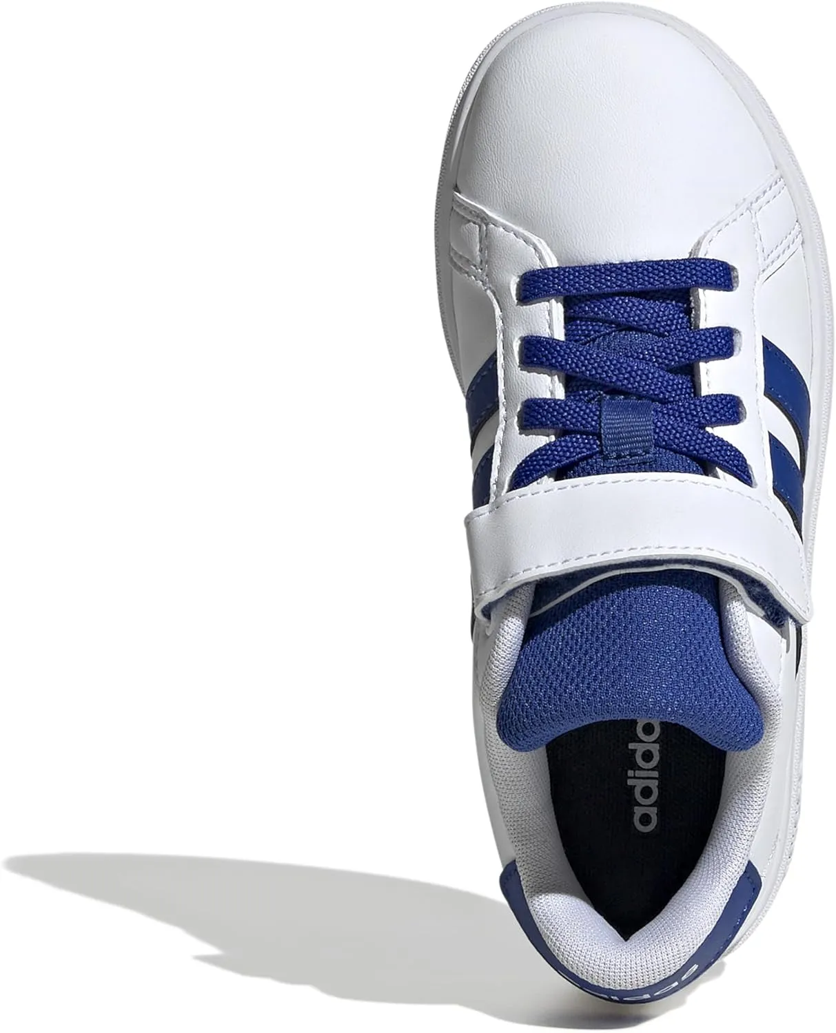 adidas Unisex-Child Grand Court 2.0 Elastic Lace & Strap Sneaker