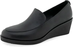 Aerosoles Women's Basil Loafer, Black Faux Leather, 8
