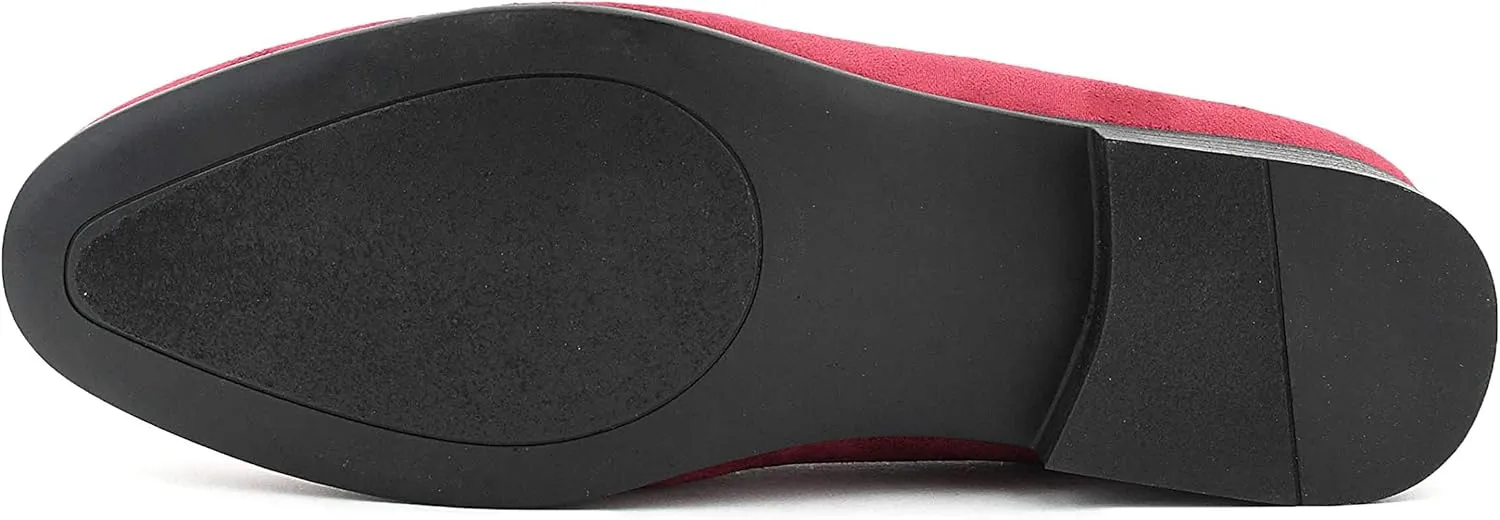 Amali Bradford - Microfiber Men's Slip-On Loafer with Gold Metal Bit - Smoking Slip On Dress Shoes for Men - Microfiber Formal Loafers for Men