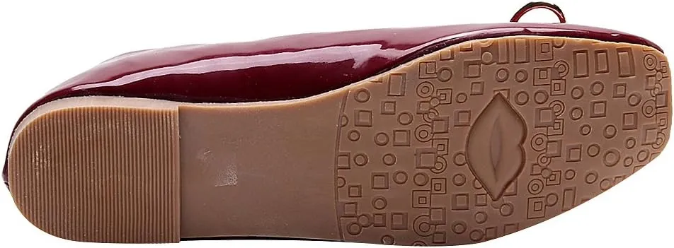 ANUFER Women Lovely Bow Tie Ballerinas Comfy Square Toe Ballet Flats Slippers Pumps Dolly Shoes