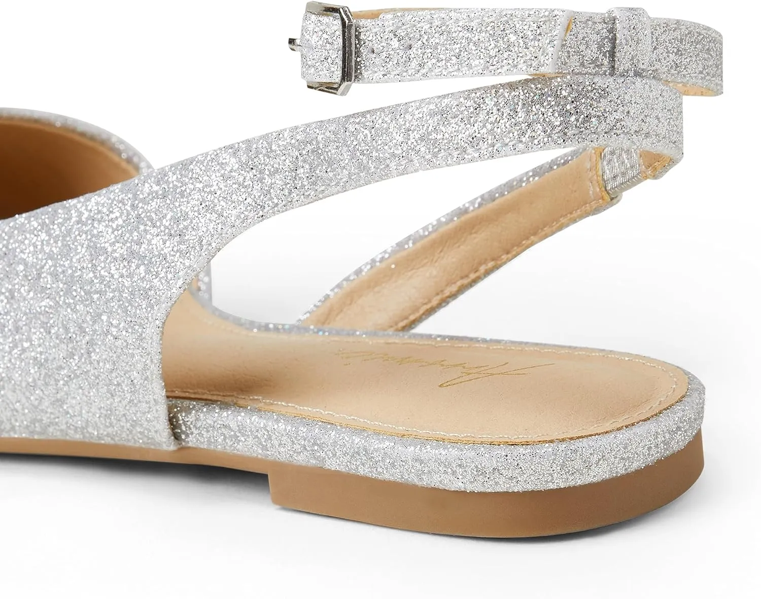 Arromic Women's Slingback Flats Shoes Pointed Toe Two-Way Wear Adjustable Ankle Strap Slip on Shoes