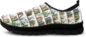 Binienty Vintage Art Loafers Women Low Cut Casual Shoes Slip On Walking Sneakers Pull-On Loafer Flats