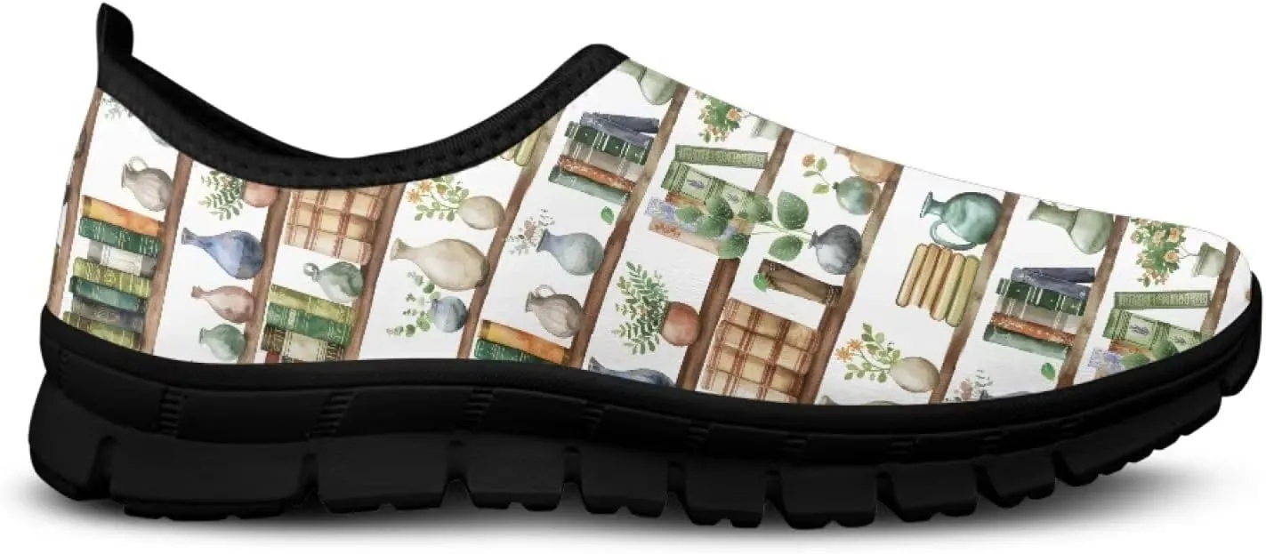 Binienty Vintage Art Loafers Women Low Cut Casual Shoes Slip On Walking Sneakers Pull-On Loafer Flats