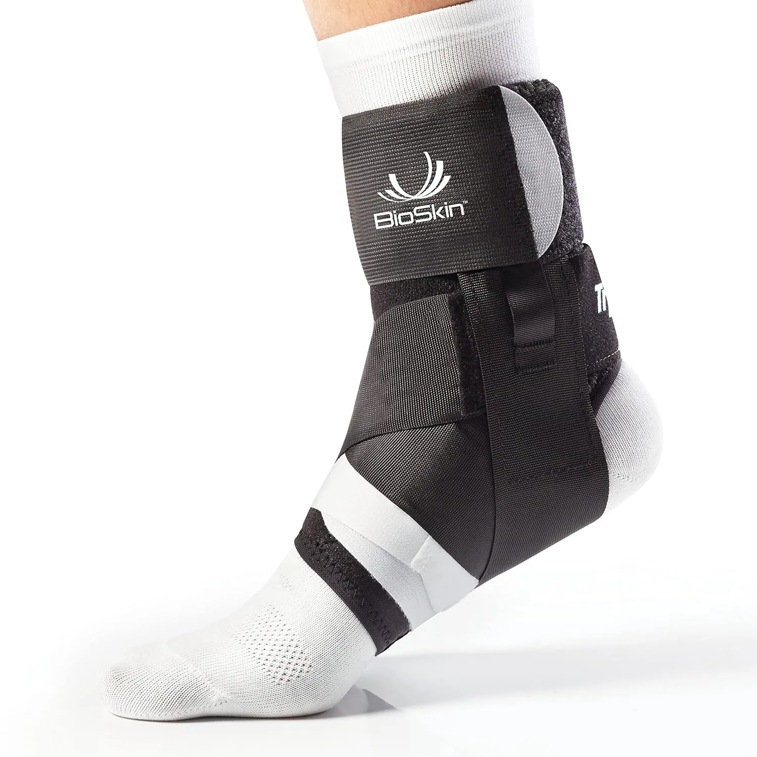 BioSkin TriLok Ankle Brace for Women & Men - Ankle Brace for Sprained Ankle, Plantar Fasciitis Relief, Foot Arch Support, Peroneal Tendonitis Relief, & PTTD Support, HSA or FSA Eligible