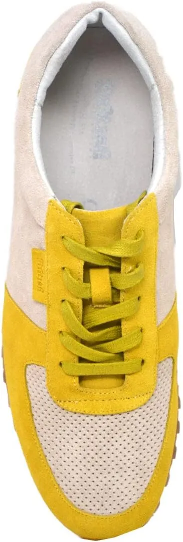 British Walker Surrey Designer Mens Sneakers, Vintage Lace Up, Handcrafted with Leather & Suede, Dual fit Technology for Extra Width