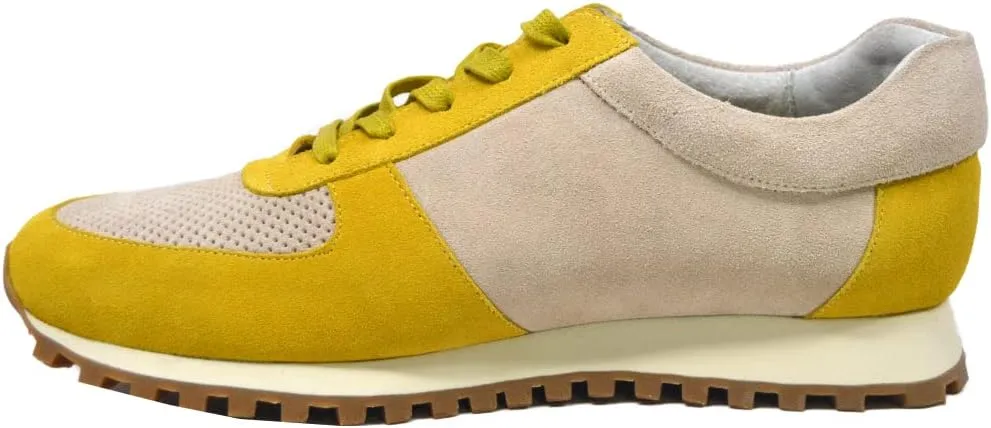 British Walker Surrey Designer Mens Sneakers, Vintage Lace Up, Handcrafted with Leather & Suede, Dual fit Technology for Extra Width