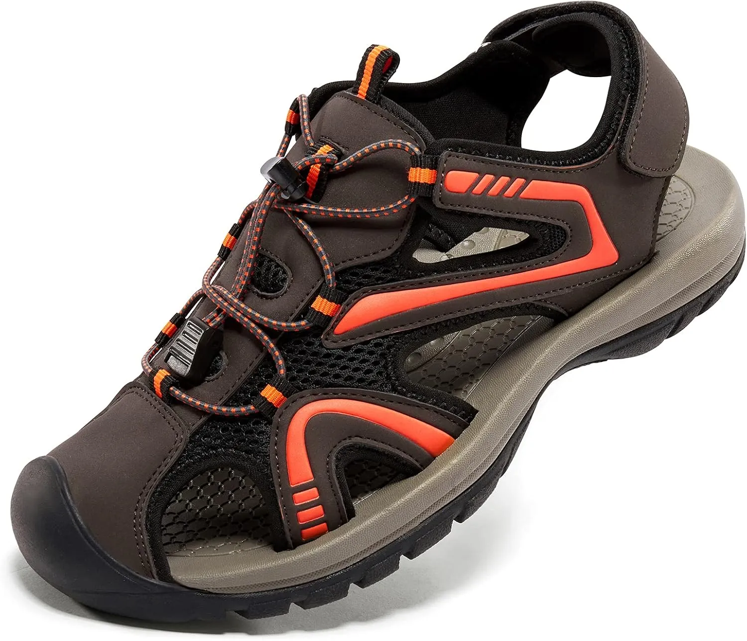 CAMEL CROWN Men's Hiking Sandals Waterproof Walking Sandals Closed Toe Athletic Sport Arch Support Summer Outdoor