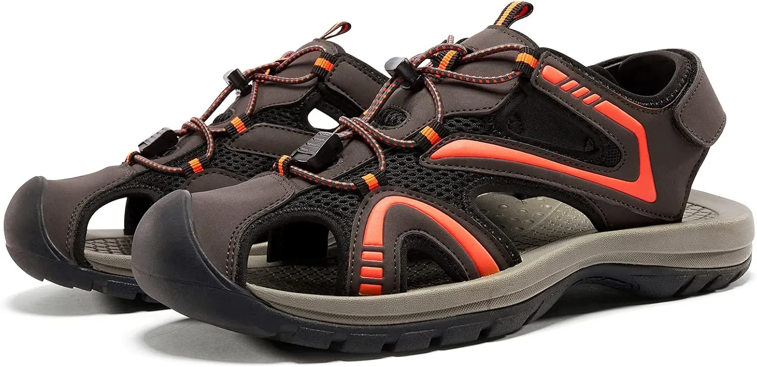 CAMEL CROWN Men's Hiking Sandals Waterproof Walking Sandals Closed Toe Athletic Sport Arch Support Summer Outdoor