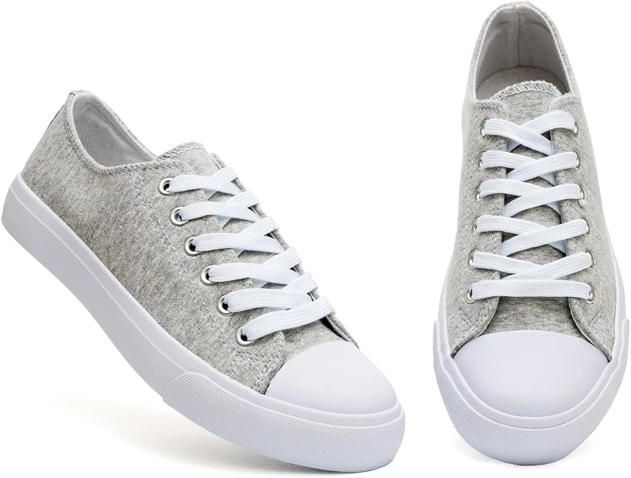 Canvas Shoes for Women Casual Low Top Sneakers Fashion Womens Tennis Shoes for Everyday Wear