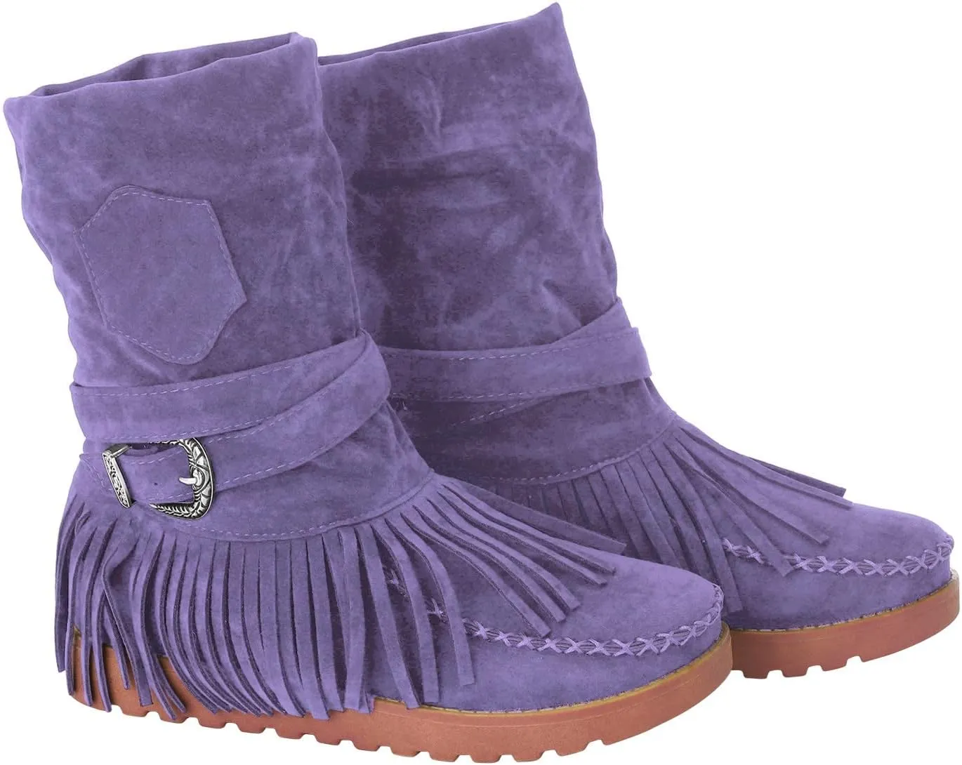 Casual Fashion Women Ankle Boots Women's Boots Ankle Boots Casual Retro Fringe Tassel Round Toe Flat Women's Boots
