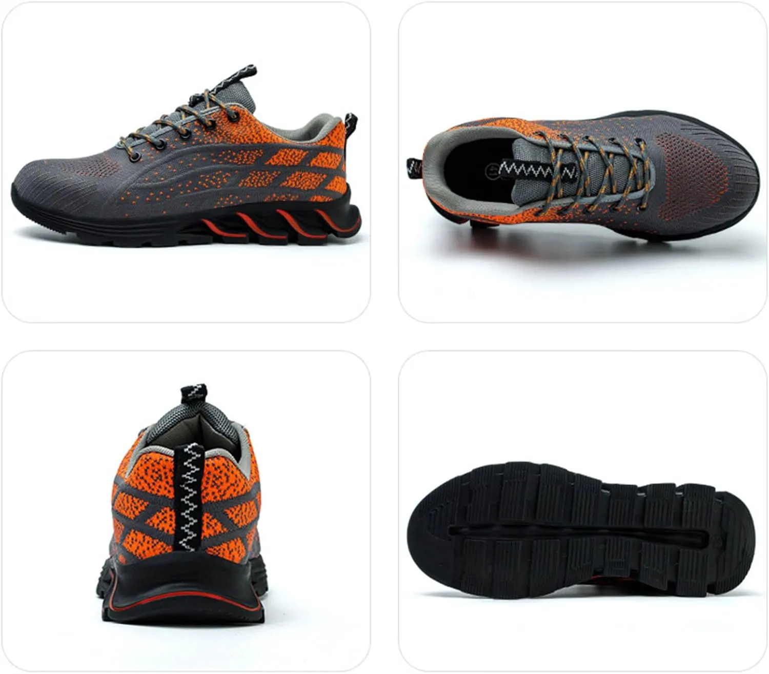 Couple Men's Steel Toe Shoes Men Composite Toe Shoes Comfortable Walking Sneakers Non Slip Work Shoes Indestructible No Show Sneaker Socks Men