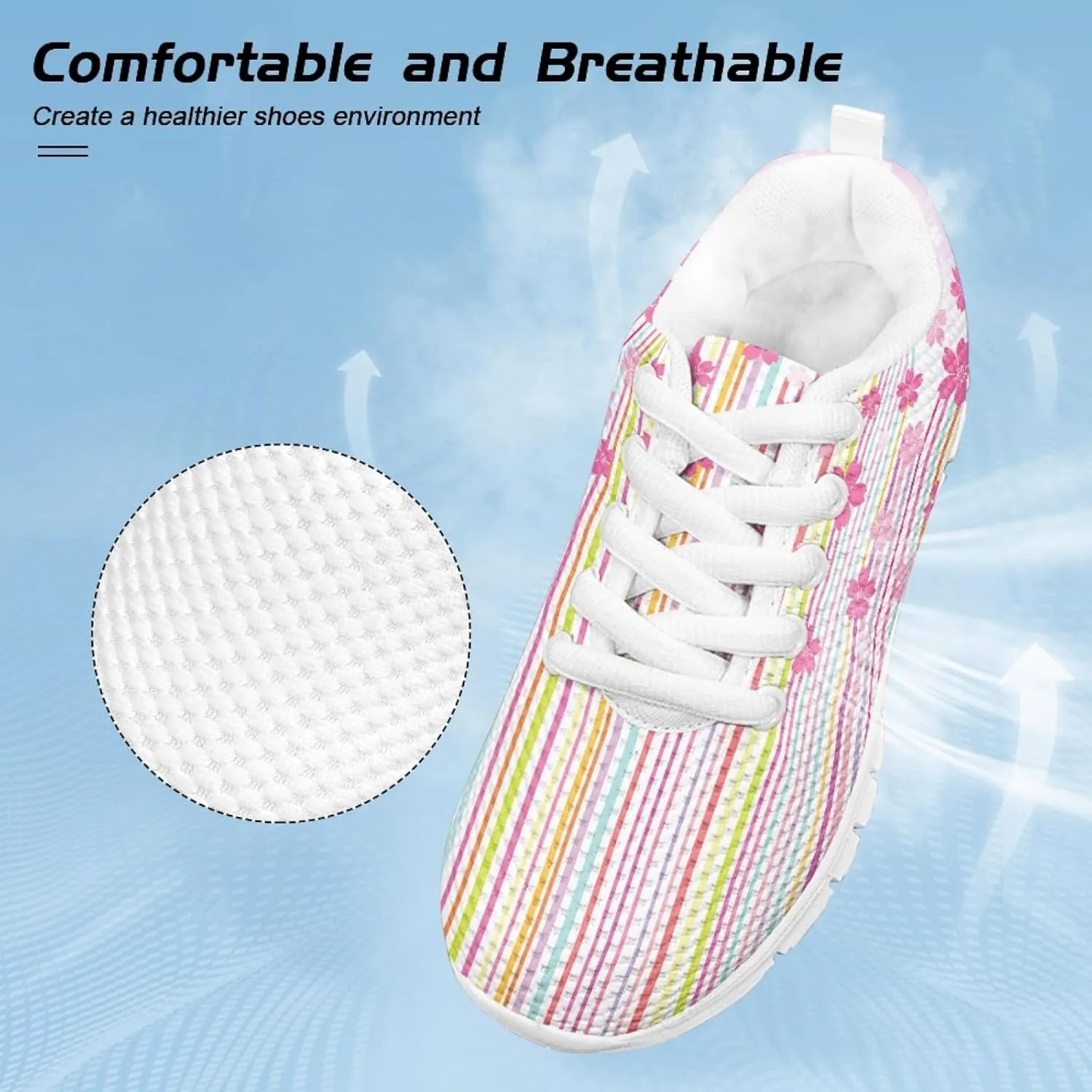 Cumagical Kids Summer Shoes with Laces for Boys Girls Running Sneakers