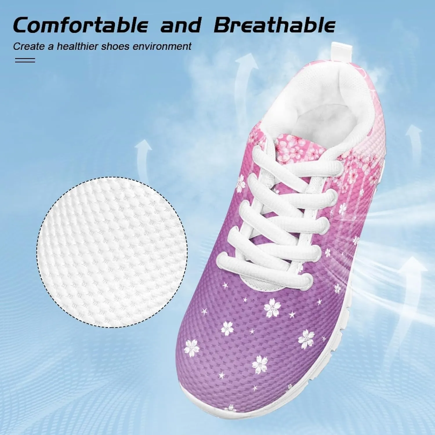 Cumagical Kids Summer Shoes with Laces for Boys Girls Running Sneakers