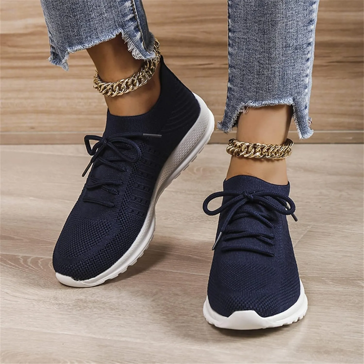 Dheva-C Orthopedic Sneakers for Women, Comfortable Orthopedic Shoes for Your Feet Womens Fashion Lace Up Non-Slip Sneakers Anti-Slip Patchwork Casual Lace Up Non-Slip Walking Shoes