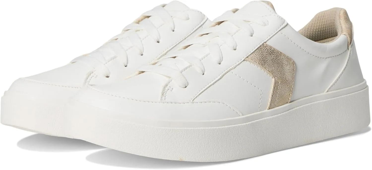 Dr. Scholl's Women's Madison Lace Sneaker, White Gold, 9.5