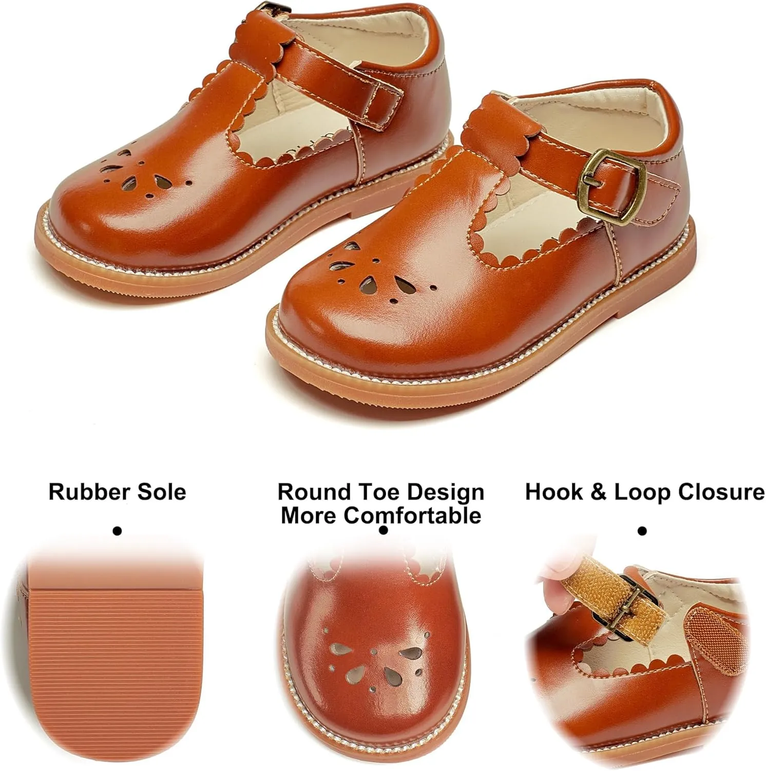 Felix & Flora Toddler Little Girl Mary Jane Dress Shoes - Ballet Flats for Girl Party School Shoes