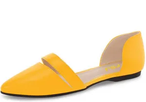 FSJ Women Cute D'Orsay Ballet Flat for Comfort Pointed Toe Low Heel Dress Casual Shoe Size 4-15 US