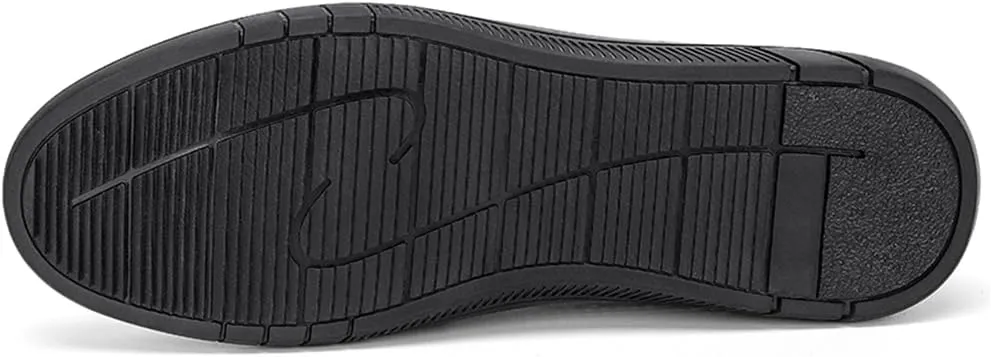 Genuine Leather Men's Summer Breathable Slip on Loafers Soft Comfortable Walking Driving Shoes