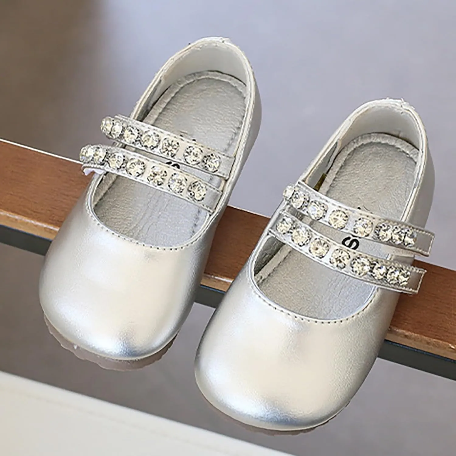 Girls Dress Shoes Toddler Flower Girl L𝐨w Heels Mary Jane Flat for School Unifor𝐦 Wedding Ankle Strap Sandal