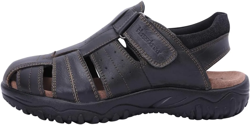Harssidanzar Mens Leather Fisherman Sandals Closed Toe Sandal For Men KM226US