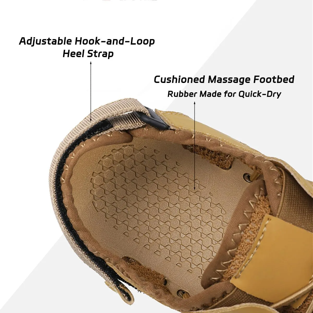 HESBITEUL Mens Sport Sandals Outdoor: Non-Slip MD Slide for Trail Hiking