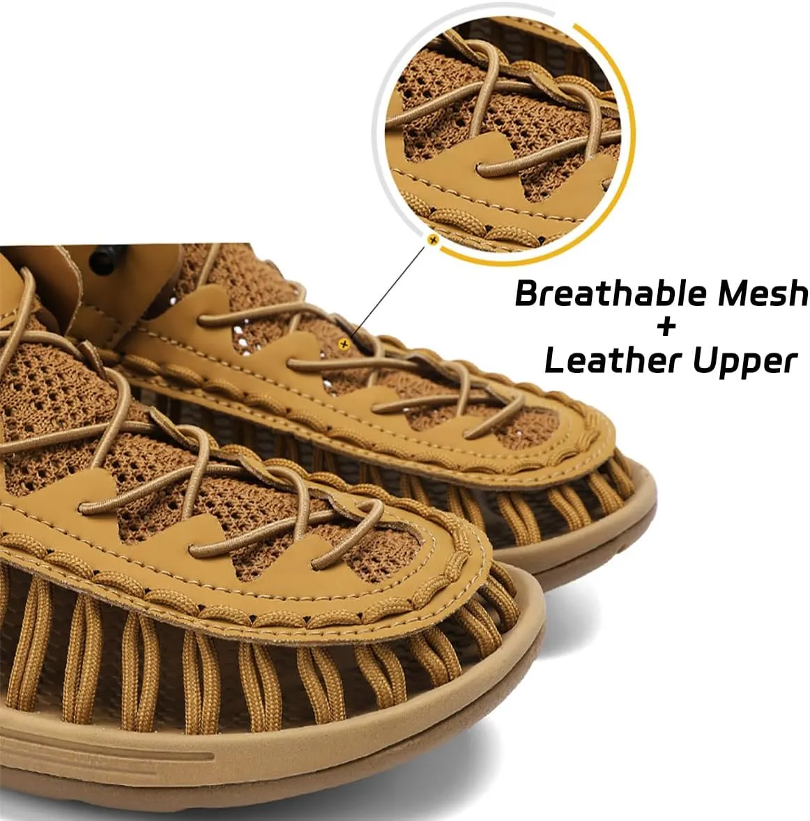 HESBITEUL Mens Sport Sandals Outdoor: Non-Slip MD Slide for Trail Hiking