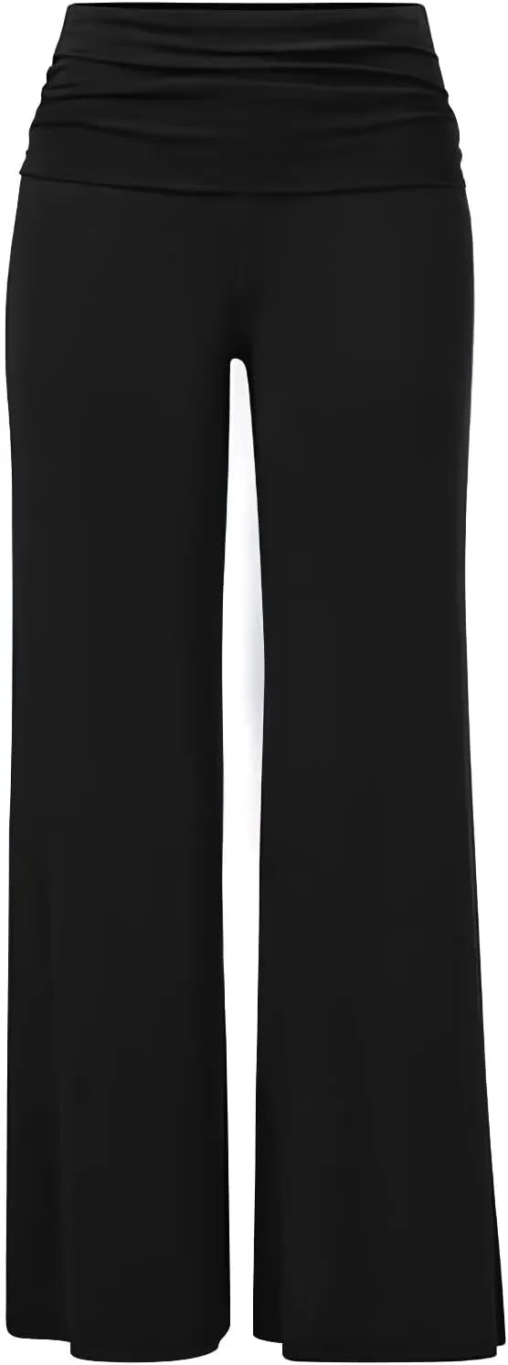 Hybrid & Company Womens Super Comfy Flowy Wide Leg Palazzo Pants Made in USA