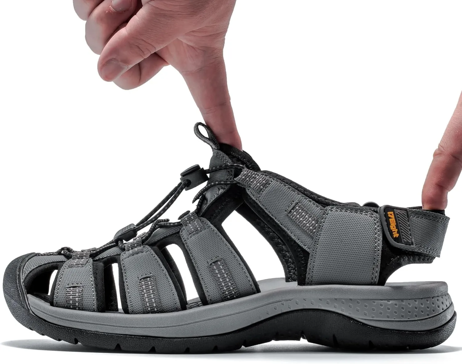 i78 Mens Athletic Hiking Sandals Closed Toe Outdoor Sport Sandals for Trail Beach Walking Waterproof Lightweight Casual