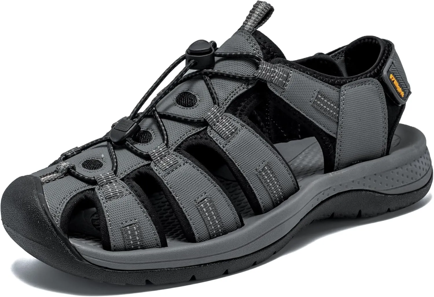 i78 Mens Athletic Hiking Sandals Closed Toe Outdoor Sport Sandals for Trail Beach Walking Waterproof Lightweight Casual