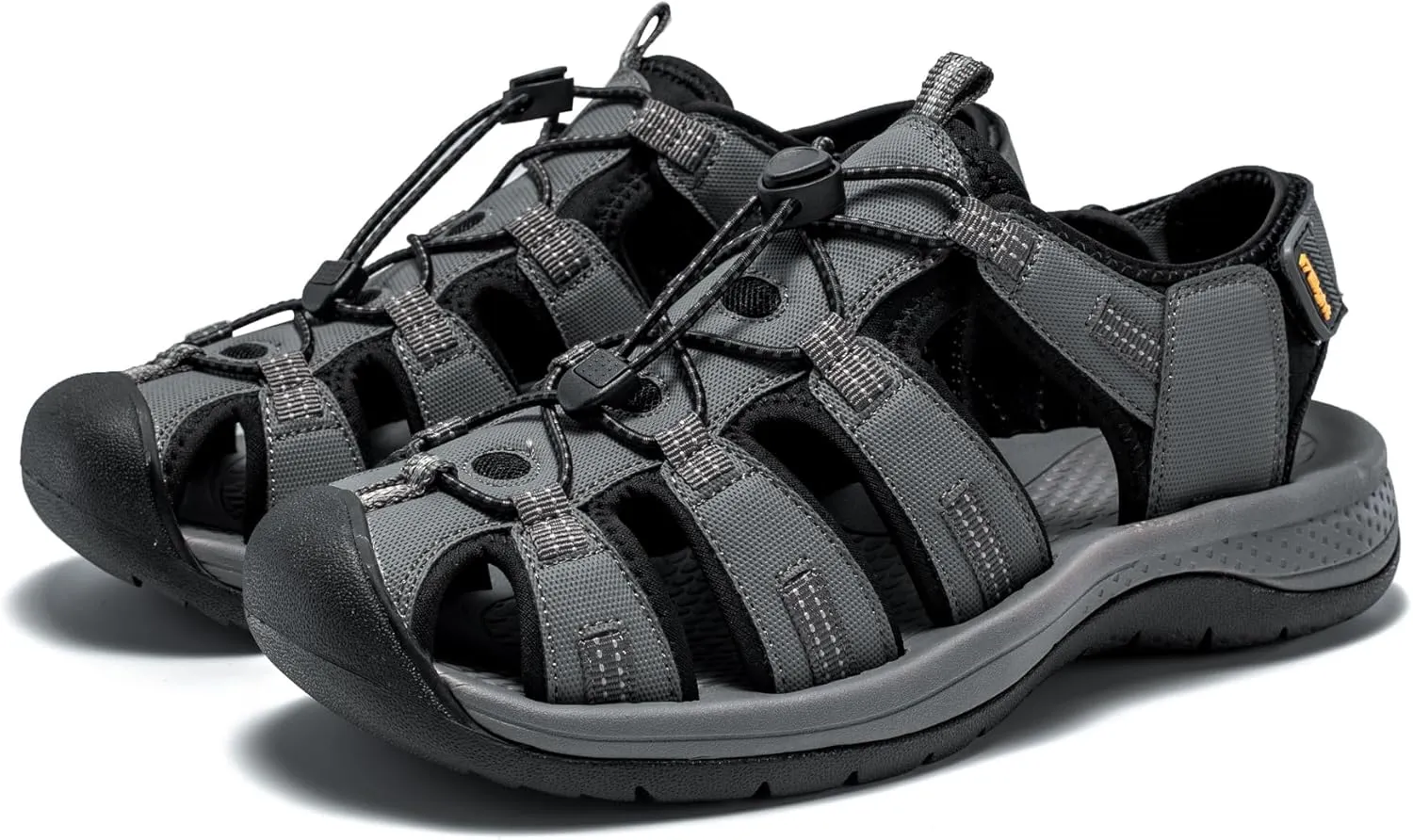i78 Mens Athletic Hiking Sandals Closed Toe Outdoor Sport Sandals for Trail Beach Walking Waterproof Lightweight Casual