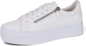 JABASIC Women Lace Up Platform Sneakers Casual Walking Shoes Low top Fashion Sneakers