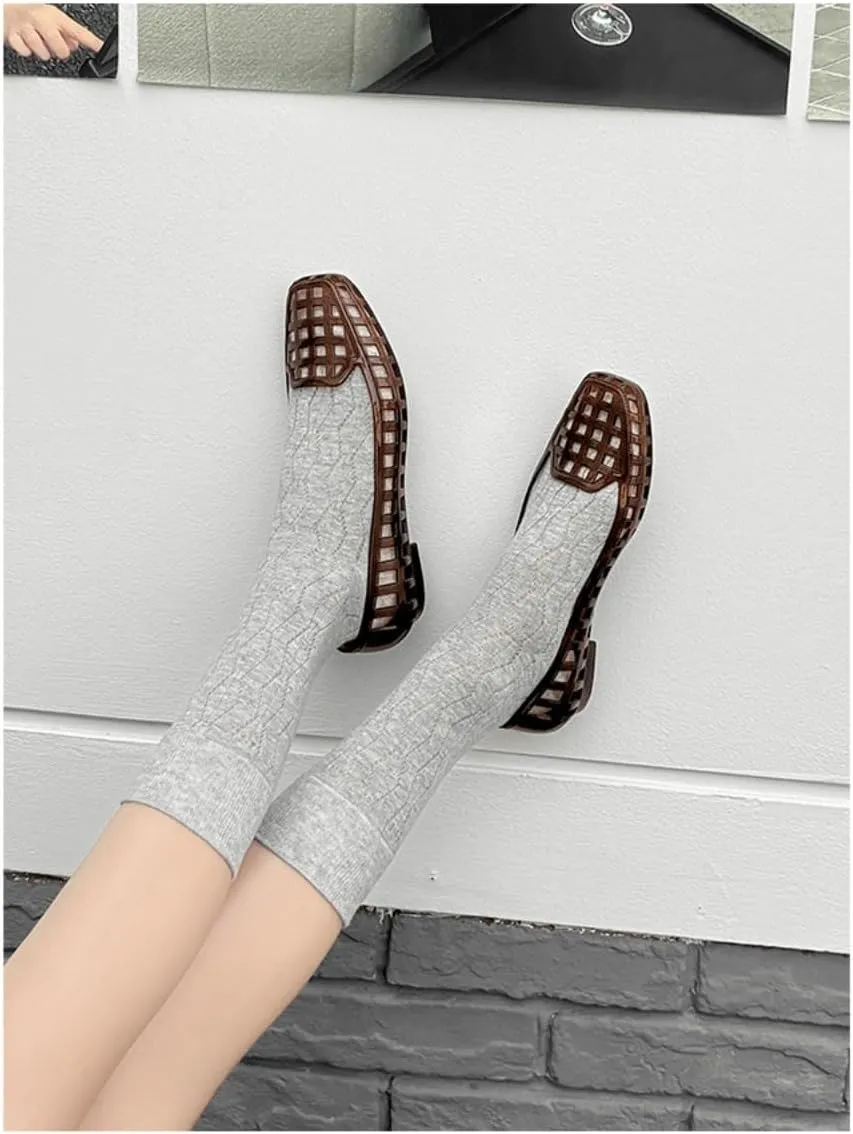 Jelly Mesh Ballet Flats for Women Clear Jelly Sandals Hollow Water Slides Slip on House Slippers Wide Lightweight Breathable No Slip Low Heel Dressy Ballerina Shoes Summer Beach Party Cruise Vacation