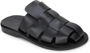 Jerusalem Sandals Sailor - Leather Braided Mule Slide - Men Sandals
