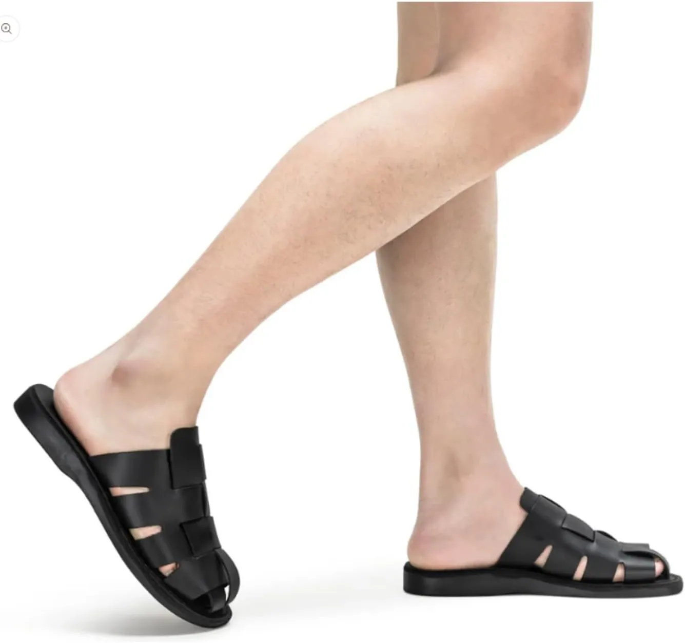 Jerusalem Sandals Sailor - Leather Braided Mule Slide - Men Sandals