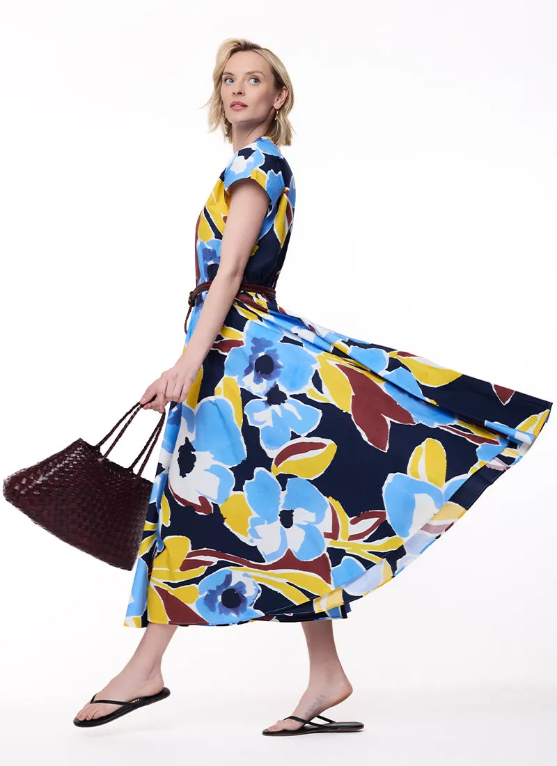 Joaqui Cap Sleeve Shirt Dress