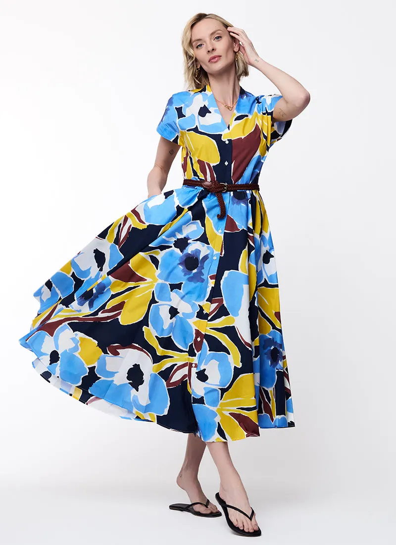 Joaqui Cap Sleeve Shirt Dress