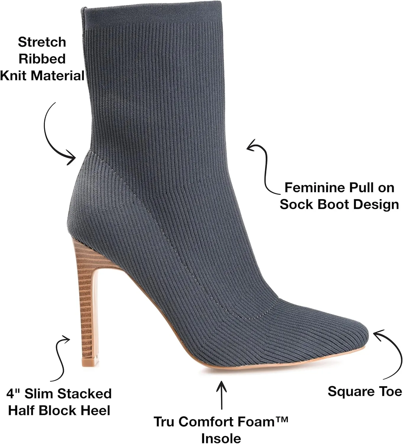 Journee Collection Women's Elissa Ankle Boots and Booties