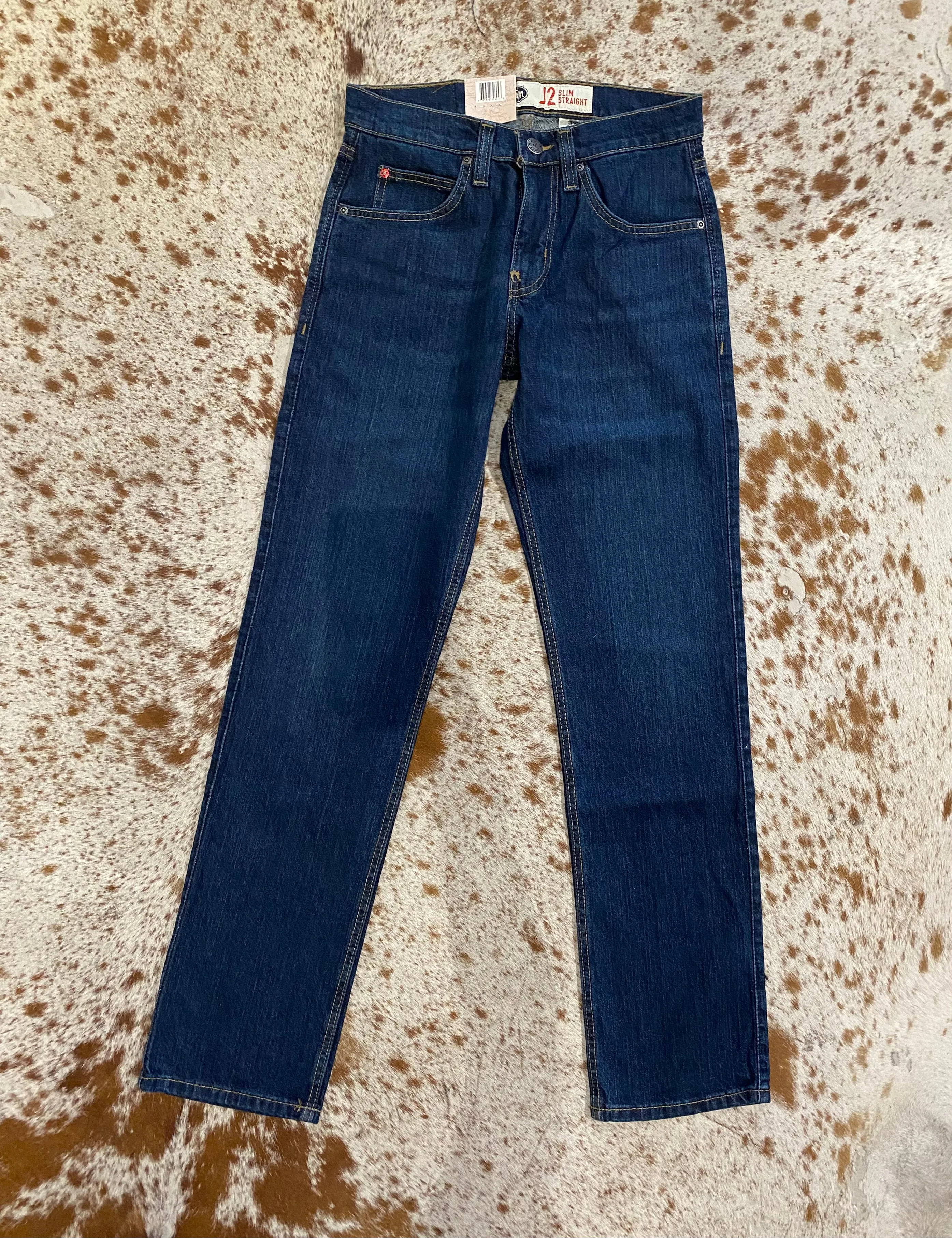 Justin J2 1879 Denim Men's Dark Wash Slim Straight Jeans