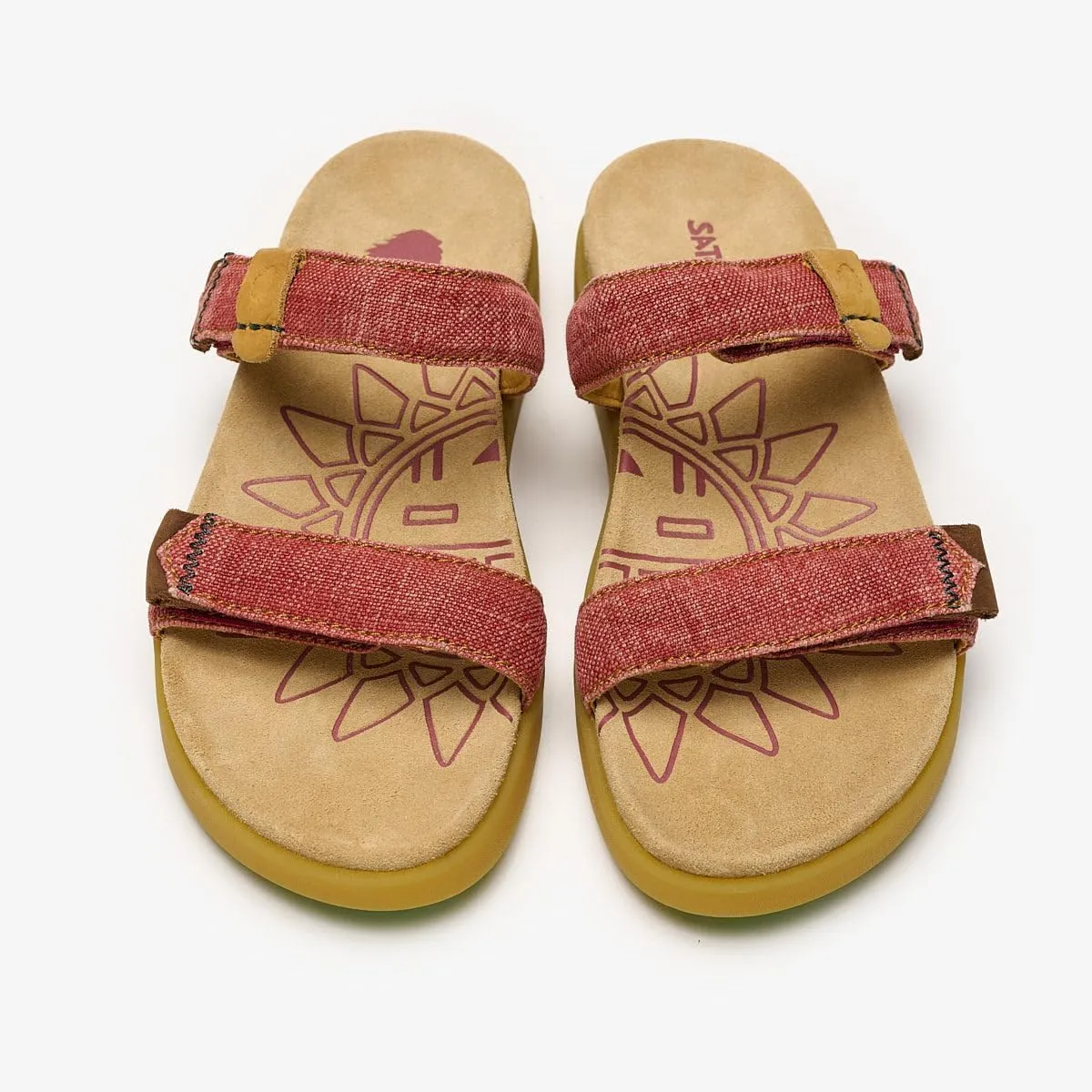 Kae Linen - Flat Sandals for Women - Comfortable & Durable Leather and Linen Sandals