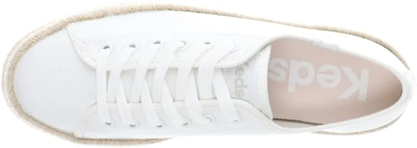 Keds Womens Triple Up Lace Up Platform Sneakers Shoes Casual - White