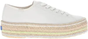 Keds Womens Triple Up Lace Up Platform Sneakers Shoes Casual - White