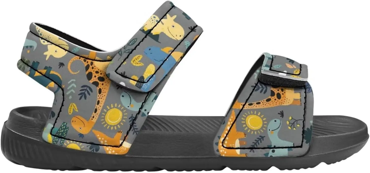 Kids Sandals Summer Non-slip Open Toe Slippers Double Buckle Toddler Two Strapped Teens Casual Athletic Summer Shoe
