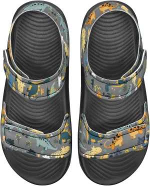 Kids Sandals Summer Non-slip Open Toe Slippers Double Buckle Toddler Two Strapped Teens Casual Athletic Summer Shoe