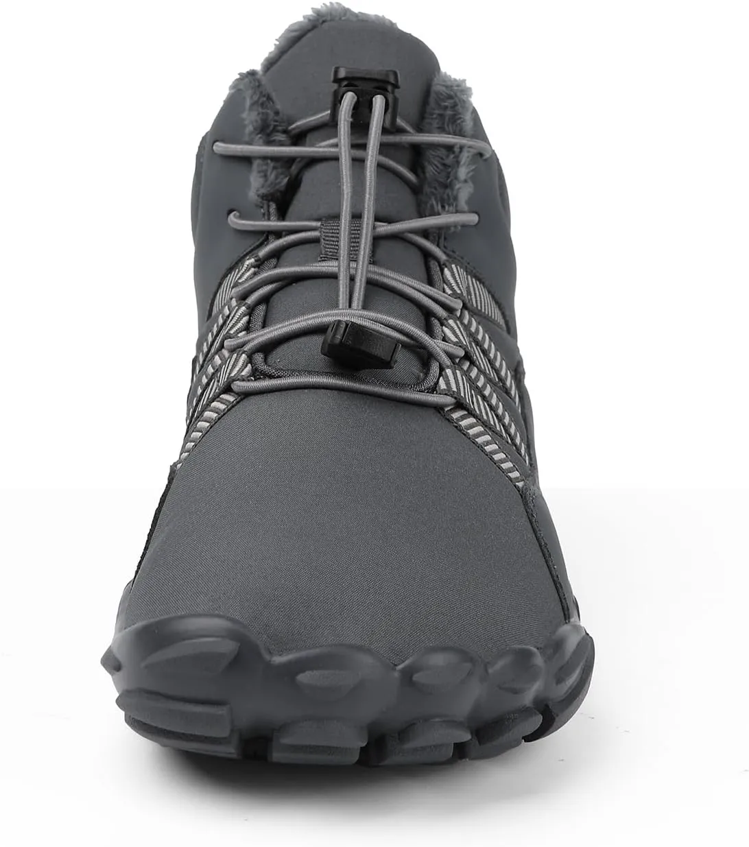 Kubbon Women's Winter Snow Boots Lightweight Fur Lined Thick Warm Adjustable Slip-On Shoes Zero Drop Boots Wide Toe Box Toes Shoes Waterproof Outdoor Hiking Sneakers