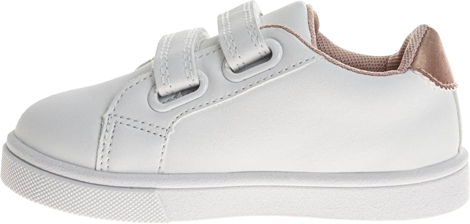 Laura Ashley Laceless Sneakers for Kids Girls - Slipon Closure Casual Shoes (Toddler/Little Kids)
