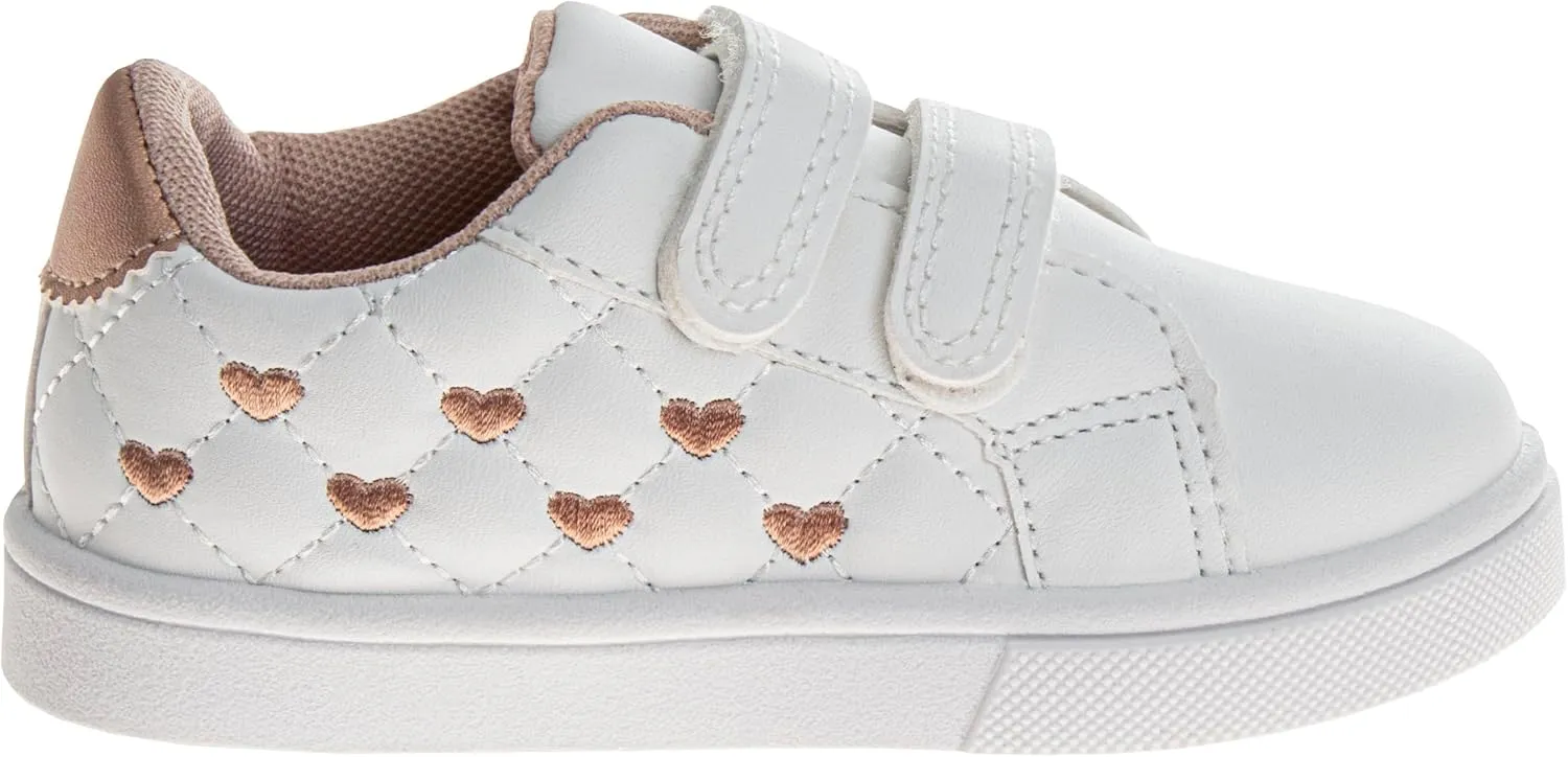 Laura Ashley Laceless Sneakers for Kids Girls - Slipon Closure Casual Shoes (Toddler/Little Kids)