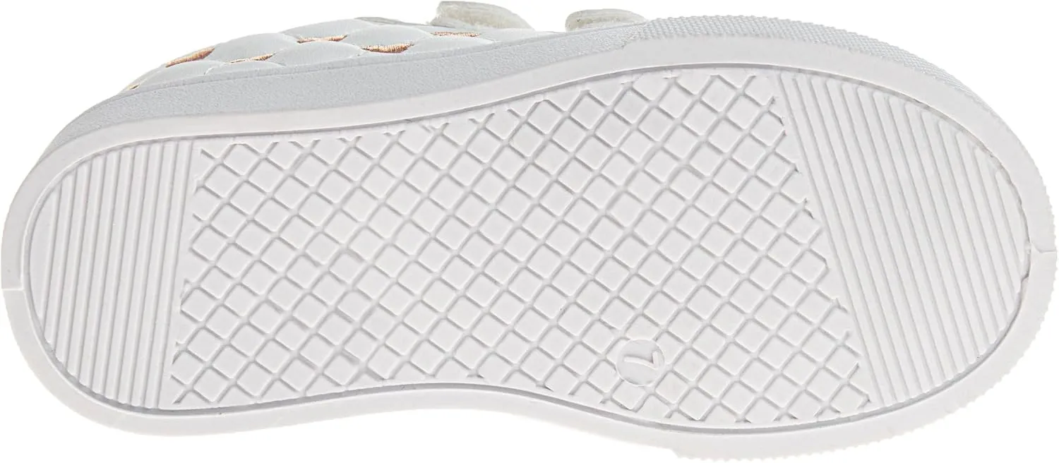 Laura Ashley Laceless Sneakers for Kids Girls - Slipon Closure Casual Shoes (Toddler/Little Kids)